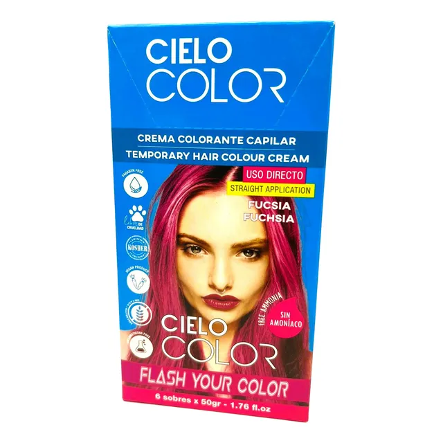 Tinte Cielo Color Sin Amoniaco Tonos Rosados 50gr Otowil