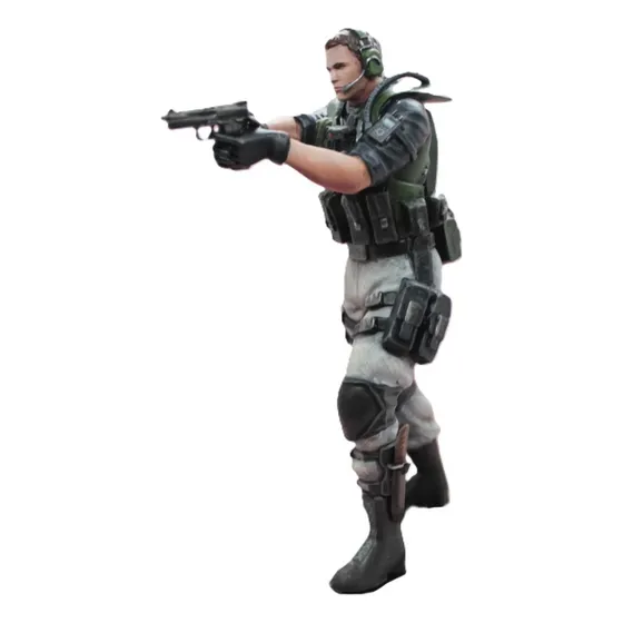 Chris Redfield - Resident Evil 5 Personagem Estátua