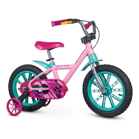 Bicicleta infantil infantil Nathor Aro 14 First pro 2020 R14 - rosa/azul-celeste