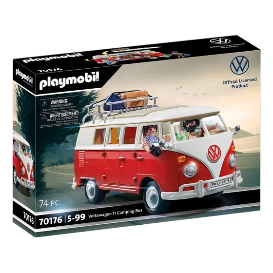 Playmobil - Volkswagen T1 Camping Bus - Combi -70176 Cantidad De Piezas 74
