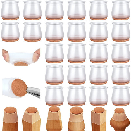 24 Protectores De Silicona Para Patas De Sillas (small) 24 Protectores De Silicona Para Patas De Sillas (small)