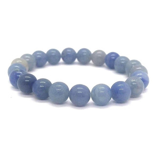 Pulseira Esferas De Quartzo Azul Pedra Da Meditação E Chakra Pulseira Esferas De Quartzo Azul Pedra Da Meditação E Chakra