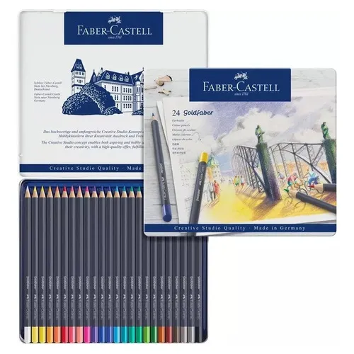 24 Colores Acuarelables Profesional Goldfaber Faber Castell