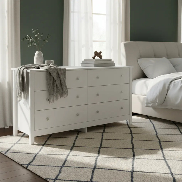 Cômoda Ditália 6 Gavetas Dm-221 Branco Br