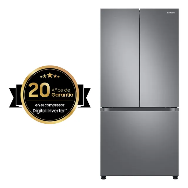 Refrigerador con freezer Samsung Bespoke RF25C5151S9 color plateado con capacidad de 707.921L