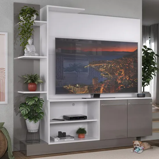 Home Theater Denver P/ Tv Ate 55 Multimóveis Branco C/