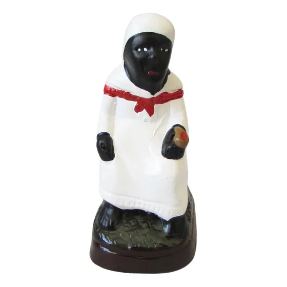 Imagem Preta Velha Lenço Vermelho 10cm Em Gesso - Unidade