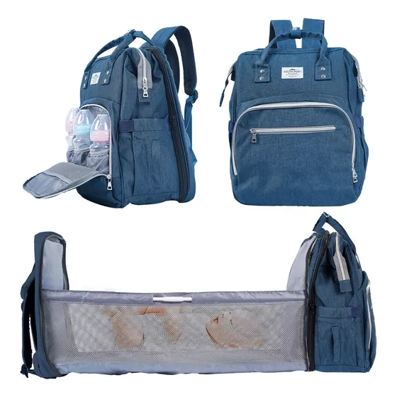 Mochila Maternal Con Cuna Cambiador Para Bebe Impermeable