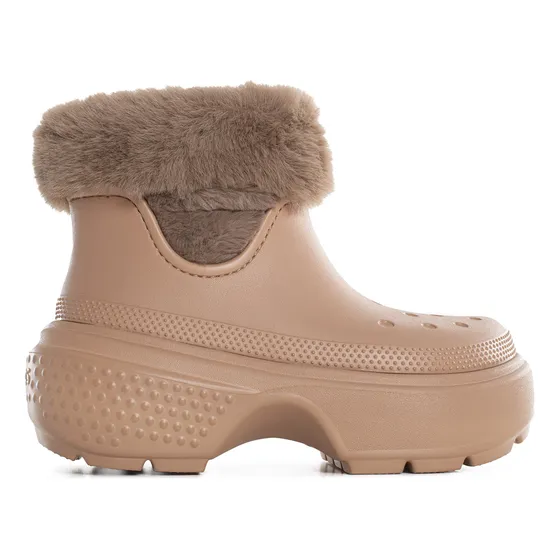 Botas Crocs Stomp Lined Unisex Moda Marrón