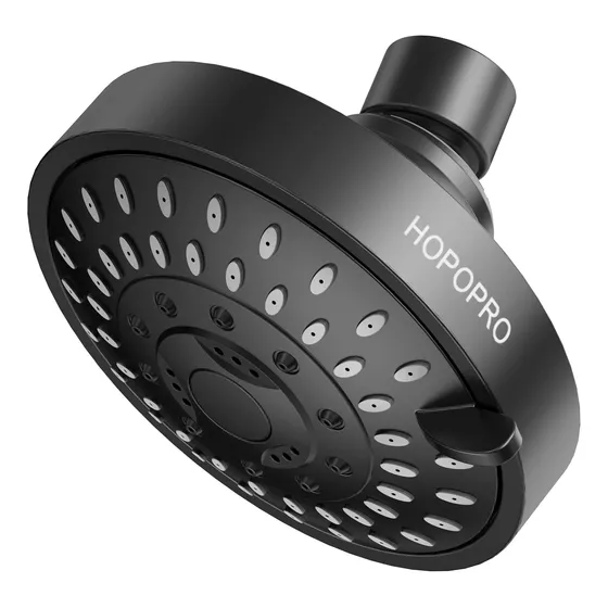 Cabezal De Ducha, Hopopro, De 10.4 Cm, 5 Modos, Negro