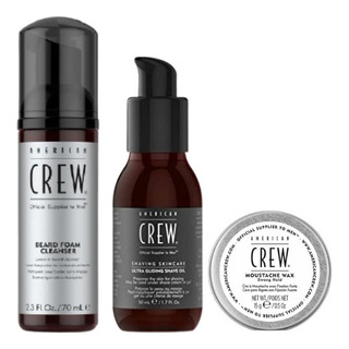 Kit Aceite Pre Afeitar, Champu Y Cera Barba - American Crew Kit Aceite Pre Afeitar, Champu Y Cera Barba - American Crew