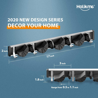 Holikme Mop Broom Holder Wall Mount Metal Pantry Organizatio Holikme Mop Broom Holder Wall Mount Metal Pantry Organizatio