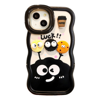 Llavero De Felpa Con Forma De Bola De Carbón Y Café 16pro Para iPhone Llavero De Felpa Con Forma De Bola De Carbón Y Café 16pro Para iPhone
