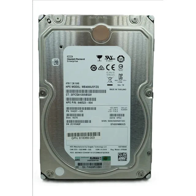 Disco Duro 4tb Hpe Sas 7.2k Para Servidor
