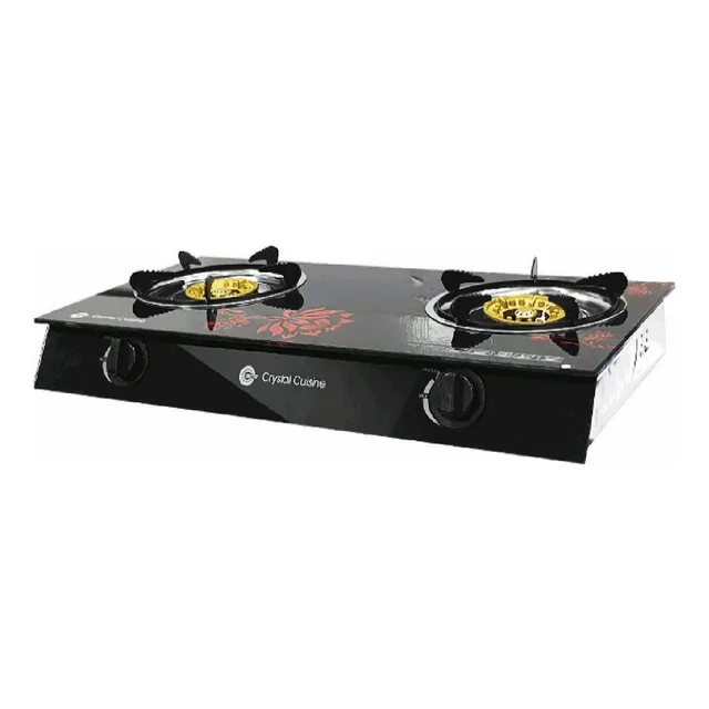 Cocina A Gas Vidrio 2 Hornillas Crystal Cusine Pgs02-1