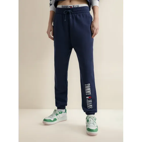 Joggers De Corte Amplio Con Parche Mujer Azul Tommy Jeans