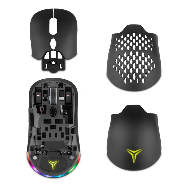 Yeyian Mouse Gamer Óptic, Inalámbrico, 26000dpi Con 6 Niveles Adjustables, 6 Botones Programables, Rgb, Swicth Intercambiable, Para Mac Y Windows, Negro, YGM-WWRB-01