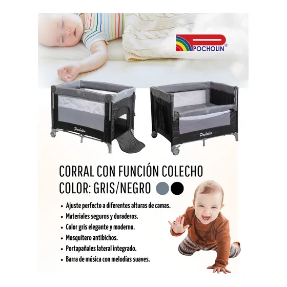 Corral Pocholin Gris / Negro Tipo Colecho