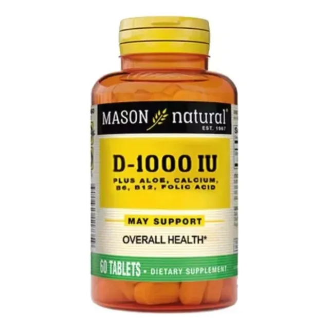 Vitamina D3  1000 Ui Plus + Aloe Vera 60 Tabletas