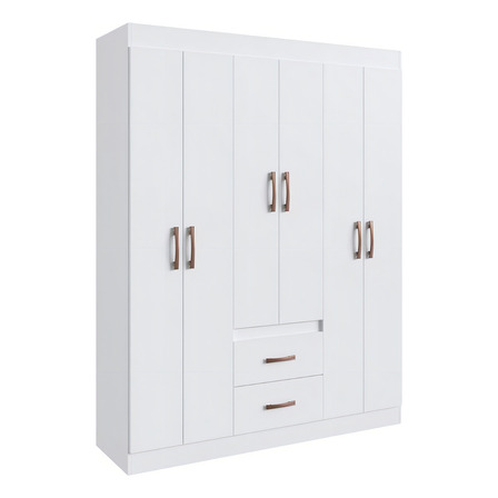 Clóset 6 Puertas 2 Cajones Hoga Montevideo Blanco Clóset 6 Puertas 2 Cajones Hoga Montevideo Blanco