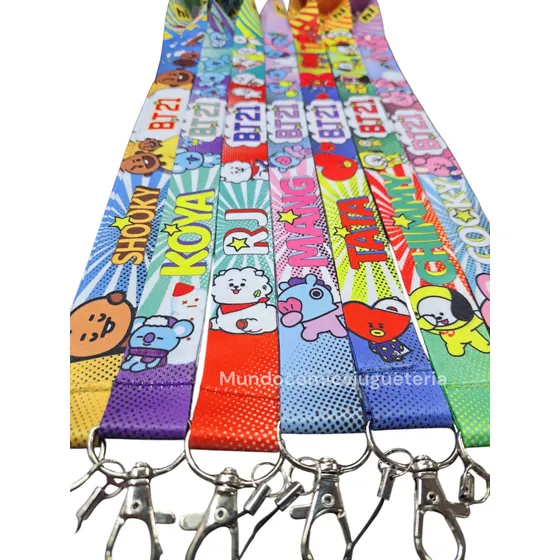 Cintas Llaveros Lanyard Bts Stray Kids Black Pink K-pop