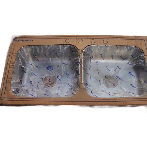 Fregadero Fanainox Doble Ponchera Semi Industrial 104 X 53