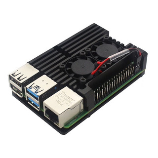 Raspberry Pi 4 B Carcasa Case Disipador Aluminio Doble Ventilador Pi4 Raspberry Pi 4 B Carcasa Case Disipador Aluminio Doble Ventilador Pi4