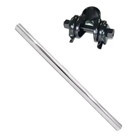 Canote De Selim 22.2mm X 250mm + Carrinho Castanha Bike Mtb Cor Prateado