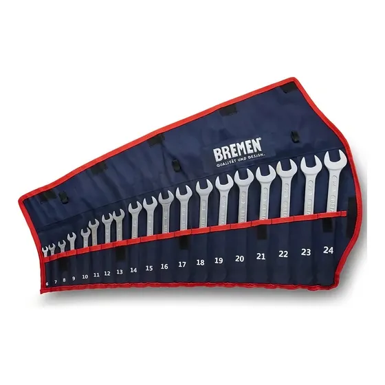 Llaves Combinadas Bremen 7177 Juego 19 Pz 6 A 24 Milim + Funda
