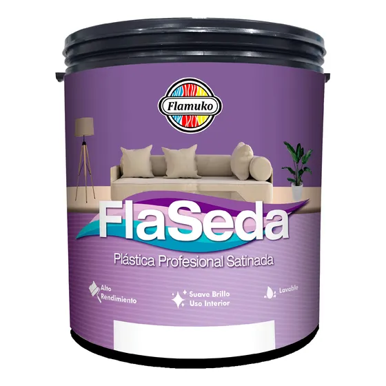Pintura Plástica Flamuko Satinada Flaseda Clase B 1 Galón