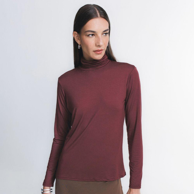 Blusa Feminina Insider Tech T-shirt High Neck Manga Longa Blusa Feminina Insider Tech T-shirt High Neck Manga Longa