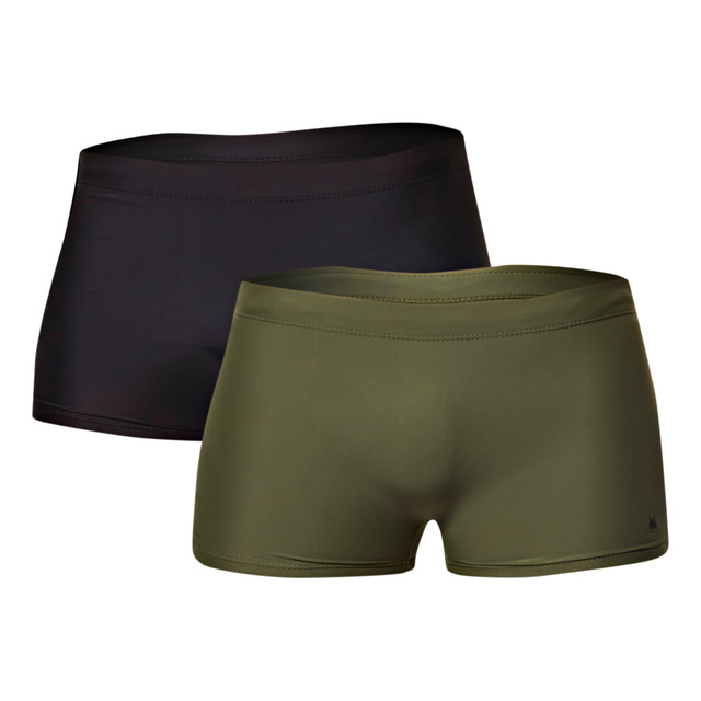 Kit 2 Sungas Boxer Lisa Com Bordado Mash Kit 2 Sungas Boxer Lisa Com Bordado Mash