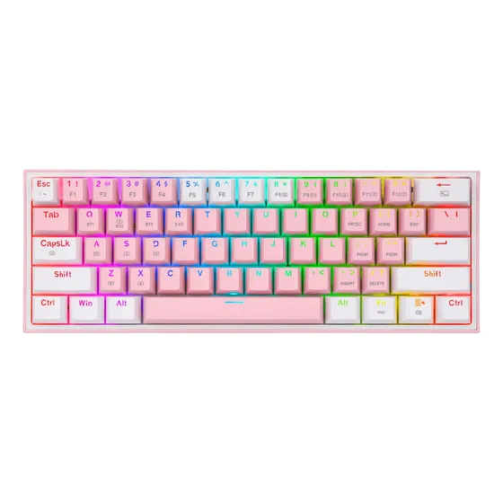 Teclado Inalámbrico Gaming Fizz K616 Rosado Redragon 
