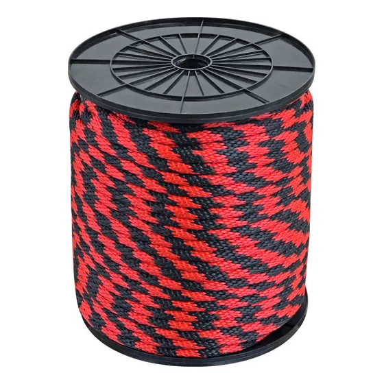 Cuerda Trenzada Polipropileno 3/8  Negro/rojo 10kg