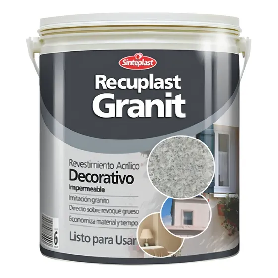 Recuplast Granit Revestimiento Acrilico Deco 30kg - Color Humo