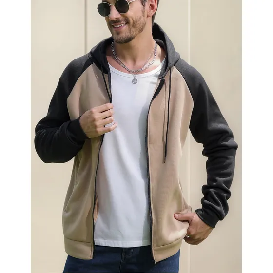 Sudaderas Termicos Hombres Con Capucha Casual Con Cremallera