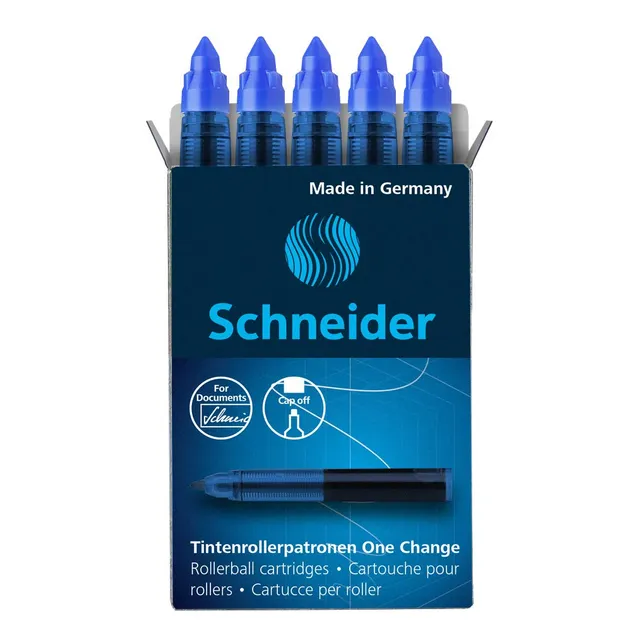 Cartuchos De Repuesto Schneider Tinta Azul 0.61 Mm Caja De 5