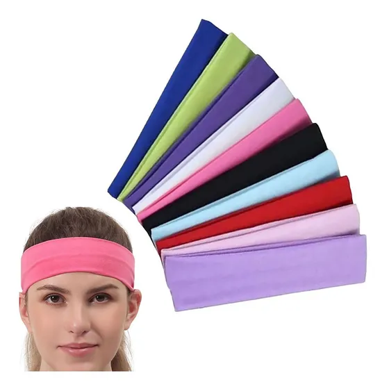 10 Faixas Para Cabelo Coloridas Handband Tamanho Único 5cm C Cor Cores Variadas