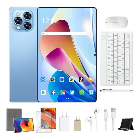 Tablet 12+512gb 11.6 Android 15 4/5g Capa Teclado Mouse Azul-aço