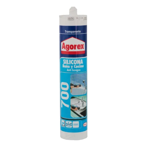 Silicona Sellante 700 Transparente 300ml Agorex