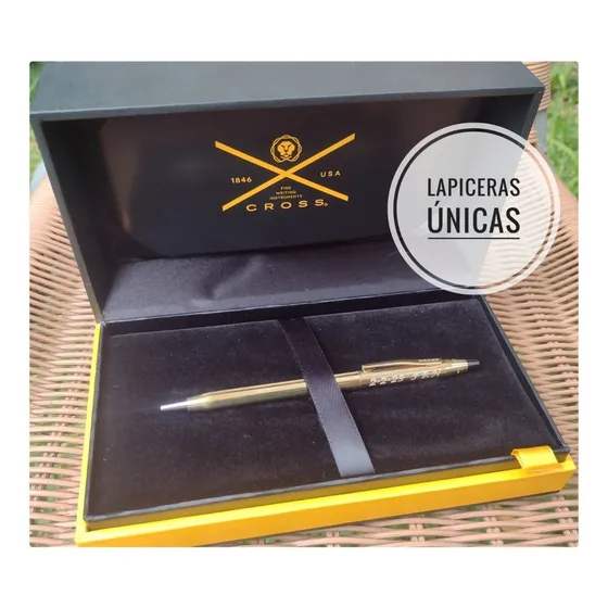 Boligrafo Cross Century Gold Filled 10k Bañada Oro Grabada Color de la tinta Negro Color del exterior Dorado