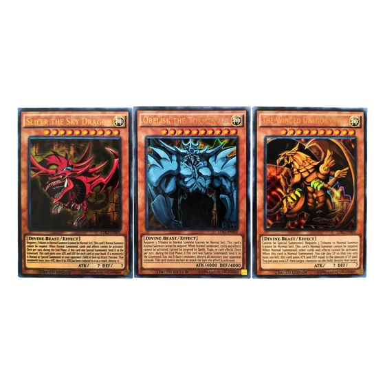 Cartas Yugioh Dioses Egipcios Slifer Obelisk & Ra Ultra Rare