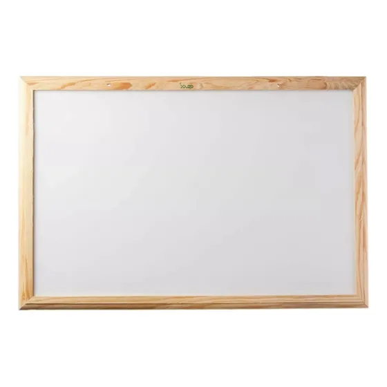 Quadro Branco Moldura Madeira Standard 50x40cm Souza