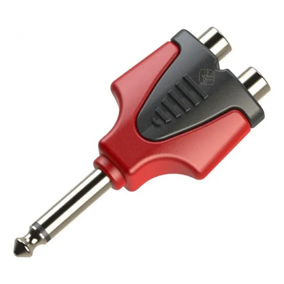 Adaptador Ficha Plug 6.3 Stereo A 2 Rca 