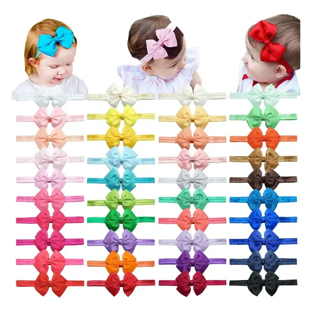 Cintillos Con Lazos De Cinta Elástica Para Bebés 