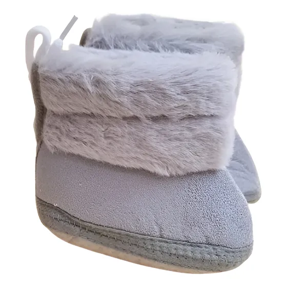 Botas Pantufla Para Bebés Gris 6 A 12 Meses (12 Cm De Plantilla)