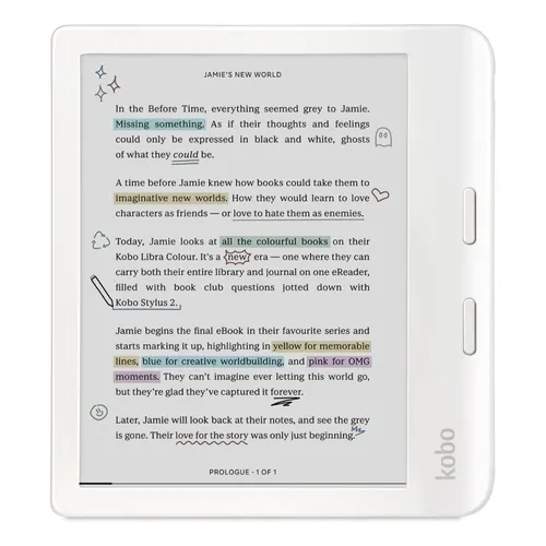 Kobo Libra Colour Cor Branco | Parcelamento sem juros