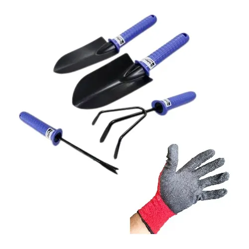Juego Palitas Jardineria Con Guantes Palas Jardin Pack 