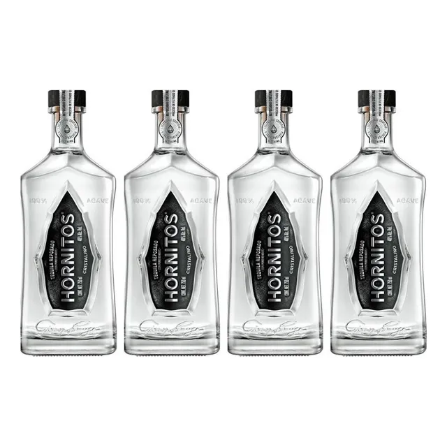Pack De 4 Tequila Sauza Hornitos Cristalino Reposado 750 Ml