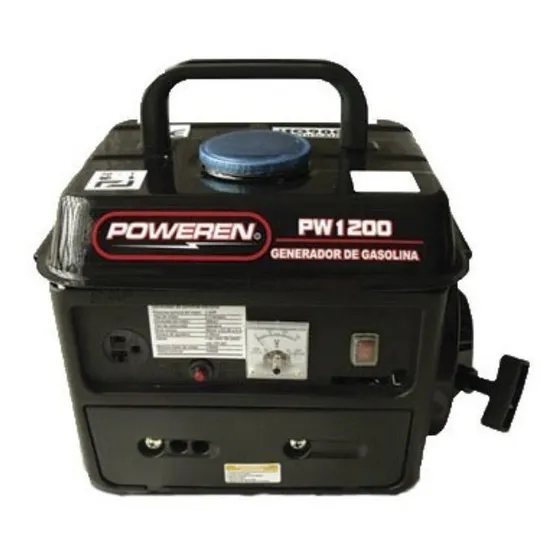 Generador portátil Poweren PW1200 1.2 kW monofásico con tecnología AVR 120V